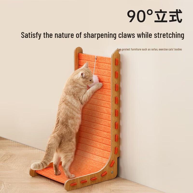 L-Shaped Felt Cat Scratcher & Lounge Bed