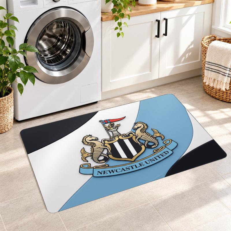 Flannel Kitchen Mat Newcastle United Football Soft Area Rug Non Slip Floor Carpet Home Decoration