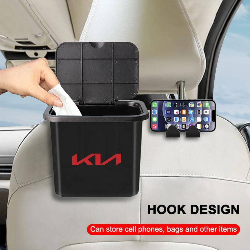 Závěsný odpadkový koš do auta Úložný box na opěradlo sedadla Držák na telefon Háček Pro KIA Rio Ceed Sportage Cerato Soul Sorento Flip R K2 K3 K5 Soul