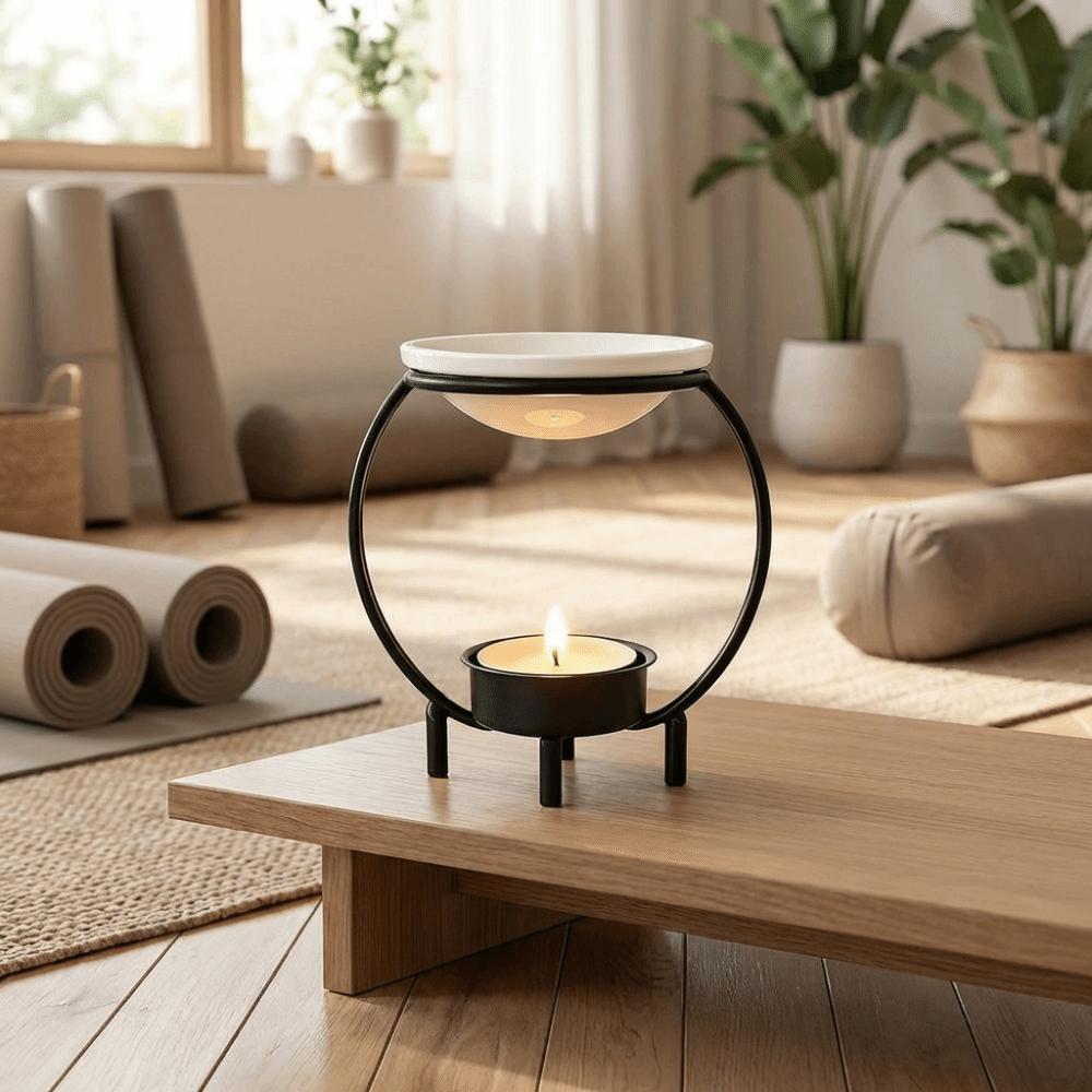 Portable Aromatherapy Candle Holder Minimalist Fragrance Burner Candle Heating Holder Home Decor