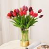 5Pcs Tulip Flowers Artificial Tulip Bouquet Soft Rubber Fake Flower for Wedding Ceremony Decor Home Garden Bouquet Decoration