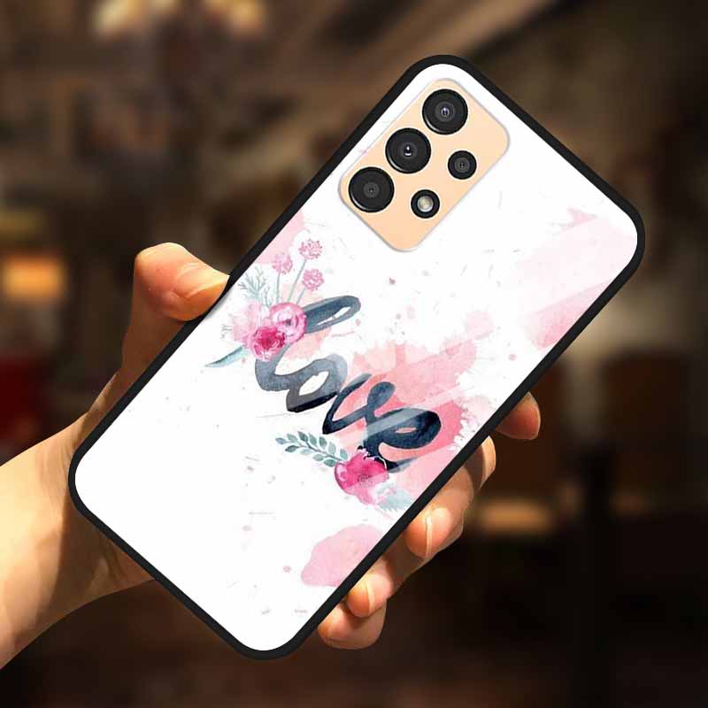 For Samsung A13 Case A23 A52 A72 4G M52 A52S 5G Luxury Tempered Glass Hard Back Cover for Samsung Galaxy A13 4G Phone Cases Capa