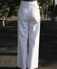 DEHEVE Cotton Pintuck Wide Pants [White]