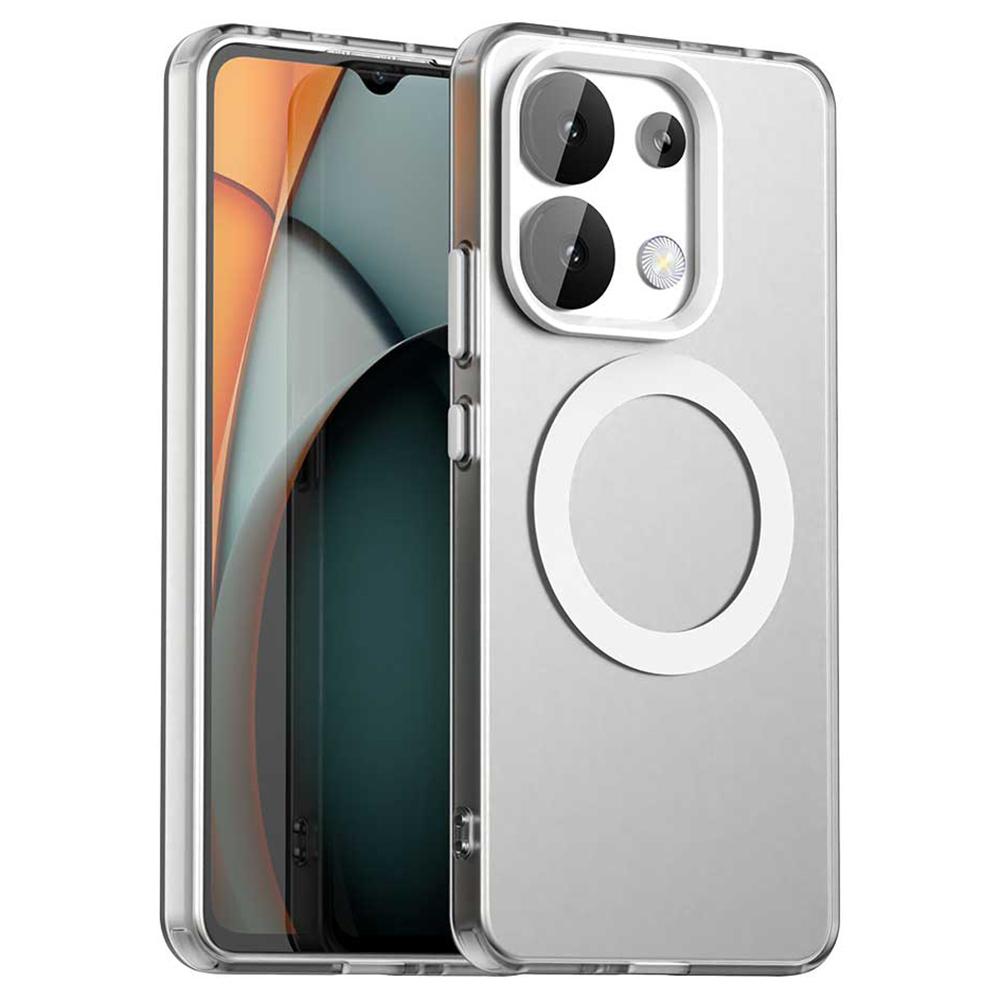 For Xiaomi Redmi Note 13 4G Case Compatible with MagSafe PC+TPU+PET Anti-Drop Phone Cover