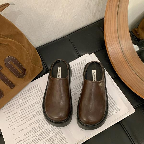 Fashion Cover Toe Shoes Woman's Slippers Platform Slides 2025 Spring Shoes Woman 2025 House Slippers Platform Cover Toe Pantofle New Spr