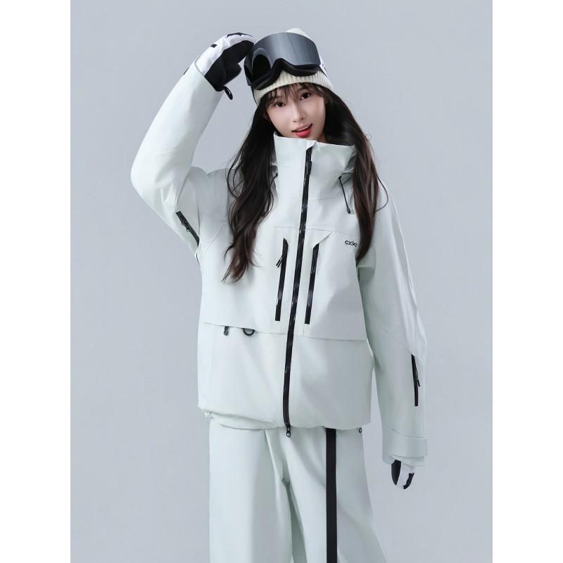 Unisex Ski Suit Set Snowboarding Jacket Pants Thermal Insulated Outdoor Winter Gear Waterproof Breathable Nylon