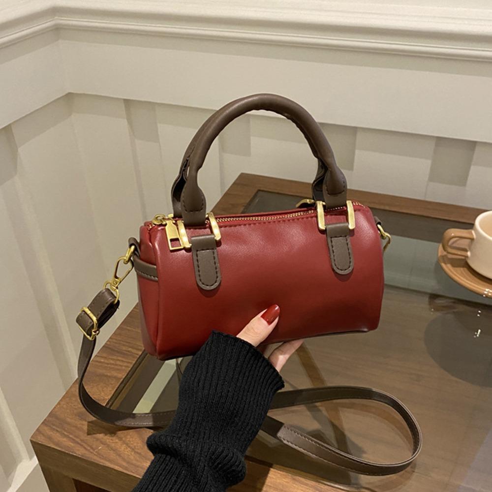 

French Style Boston Shoulder Bag Elegant Women Handbags Fashion Crossbody Bag School