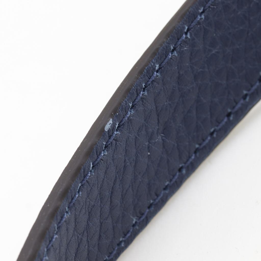GUCCI Bamboo shopper small tote Handbag 336032 2WAYShoulder Navy blue Calfskin Women Used