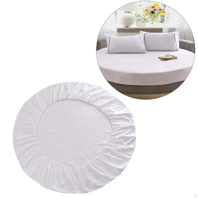 SOLID FITTED BED SHEETS COVERS FULL FOR ROUND