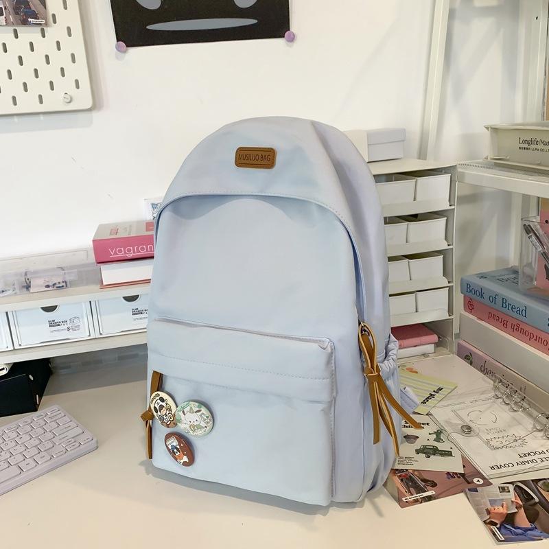 School Bag School Bag Female Junior High School Student Large Capacity High School Student University Campus Nylon Backpack Travel Computer Backpack