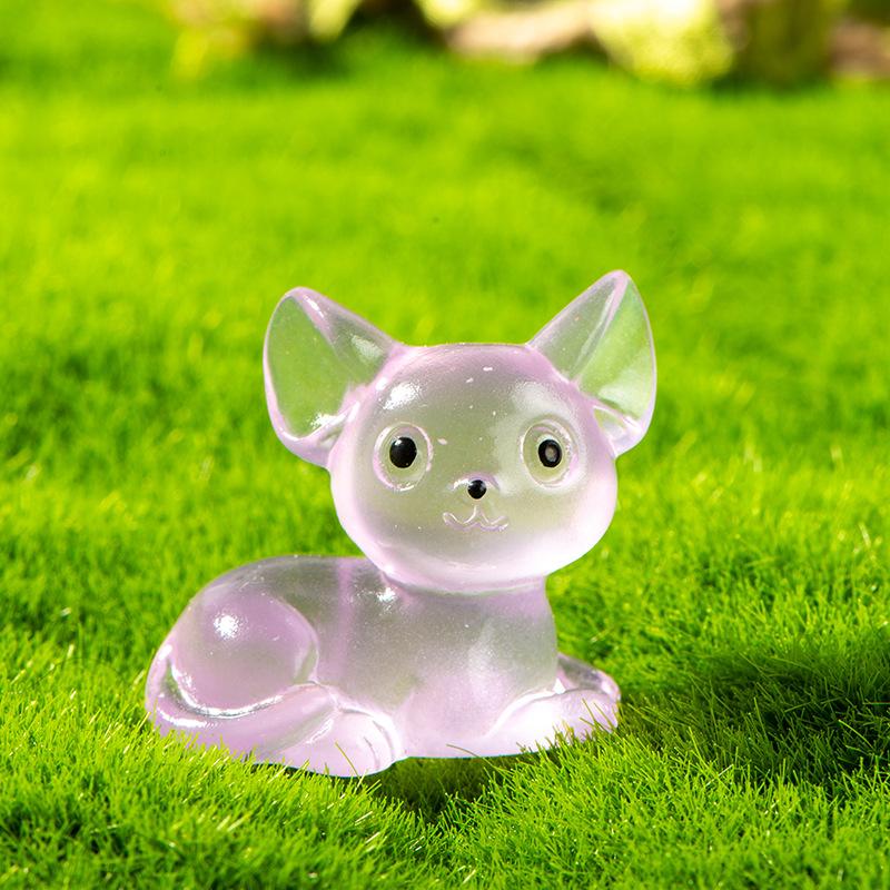 Micro-landscape Decoration Glow-in-the-dark Kitten Hairless Cat Resin Decoration Handicraft Table Top Car Luminous Decoration