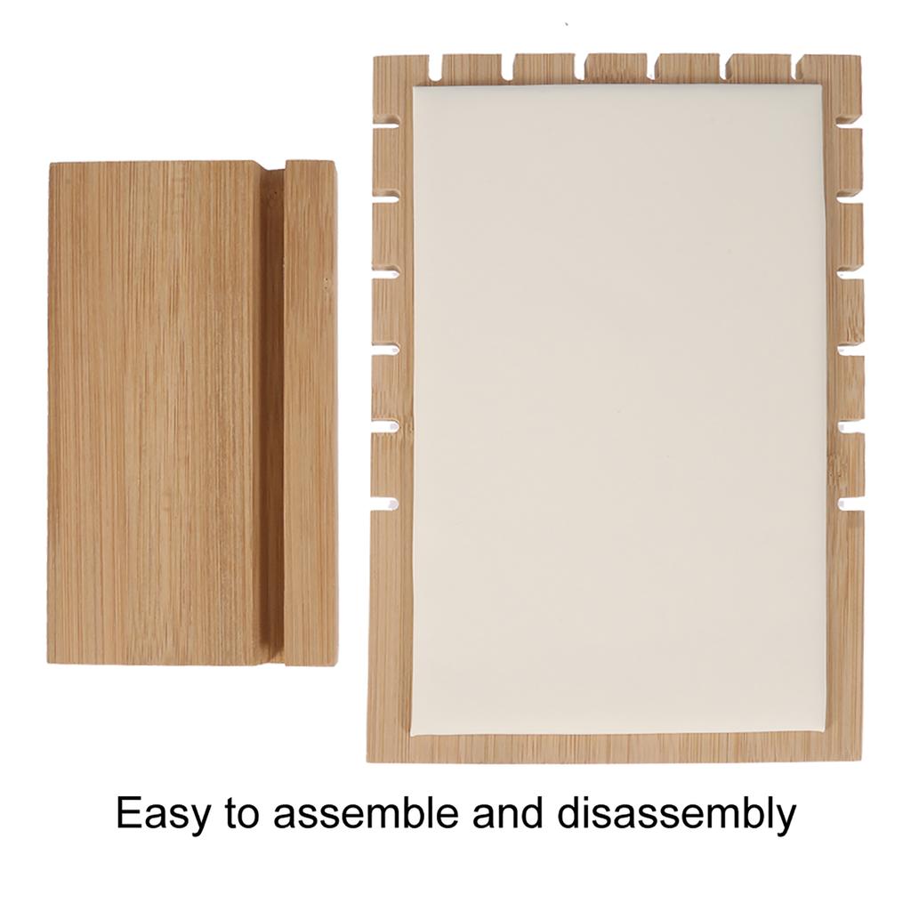 Wood Necklace Bracelet Pendant Jewelry Organizer Display Holder Stand Rack(White)