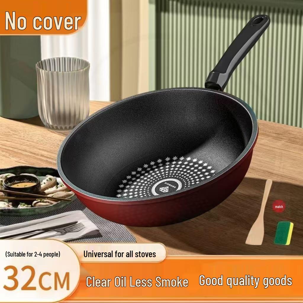 Wok German din Cristal Antiaderent cu Fund Plat pentru Inducție și Gaz