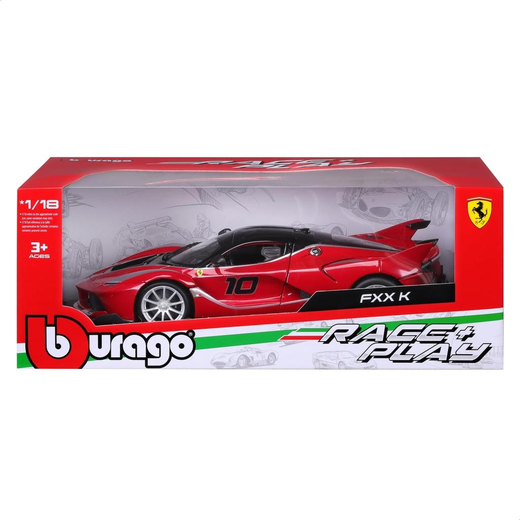 Bburago Scale Ferrari Red Diecast Model Car Finished Product 1/18 FXX-K / 18-16010 (#10)