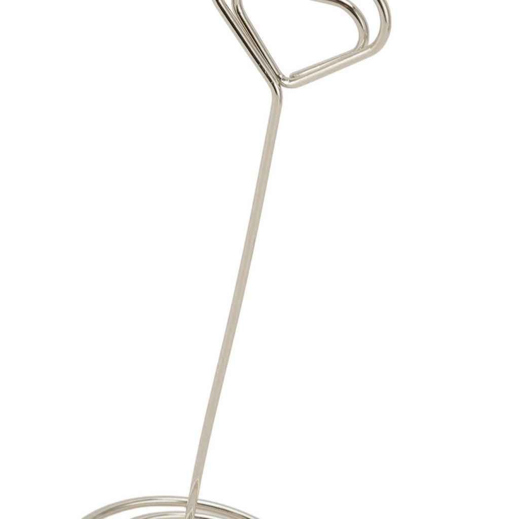 20Pcs Table Number Holders Iron Decorative Number Stands for Wedding Party Birthday 12cm Silver