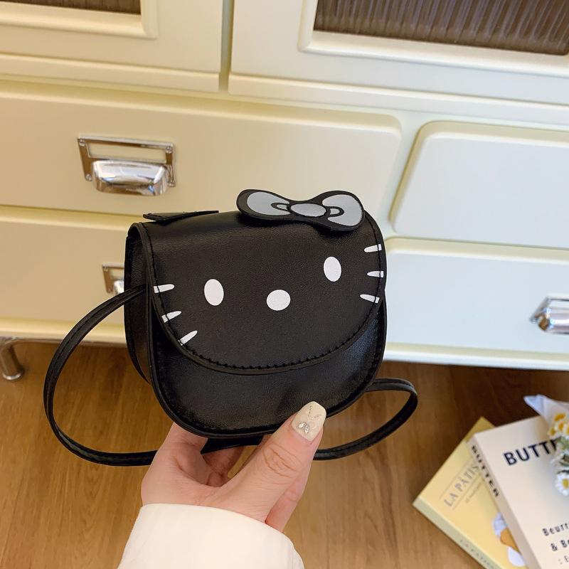 

Милая модная маленькая квадратная сумка Hello Kitty высокого класса, женская мини-тренд, инс, персонализированная сумка-мессенджер высокого класса чёрный