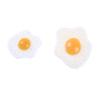 10Pcs 1:12 Dollhouse Miniature  Resin Simulation Food Fried Eggs Poached Egg