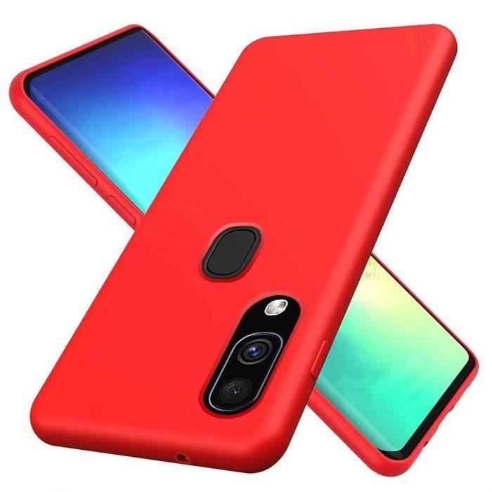 Verre trempé pour Samsung A20e et coque de protection souple Rouge avec Stylet Toproduits®