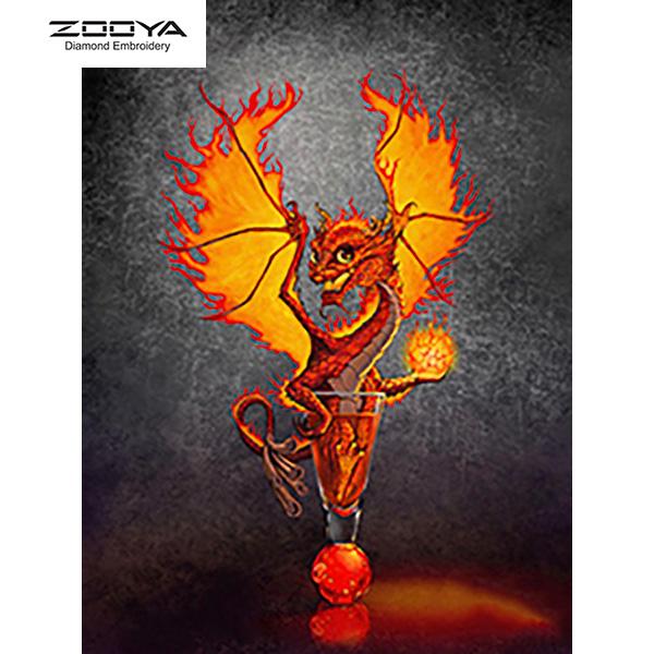 

ZOOYA DIY 3D круглая алмазная живопись динозавр вышивка крестиком домашний декор