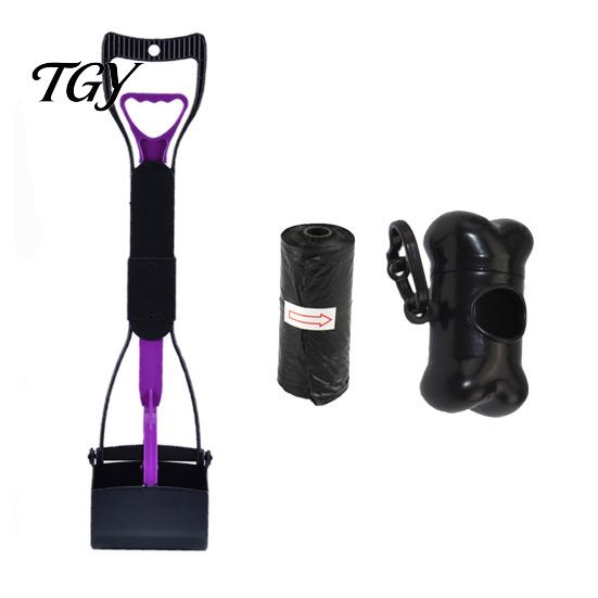 Portable Dog Walking Accessories Pooper Scooper, Pet Waste Cleanup Tool with 20 Bags, Foldable Scooper for Dogs Carry Case, Yard, Lawn, Outdoor