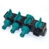 Répartiteur d'arrosage 4 voies, Répartiteur de tuyau pour jardin Valve d'arrêt 4 voies Buse de tuyau en plastique Connecteur adaptateur robinet d'eau Répartiteur Adaptateur de tuyau Arrosage de jardin