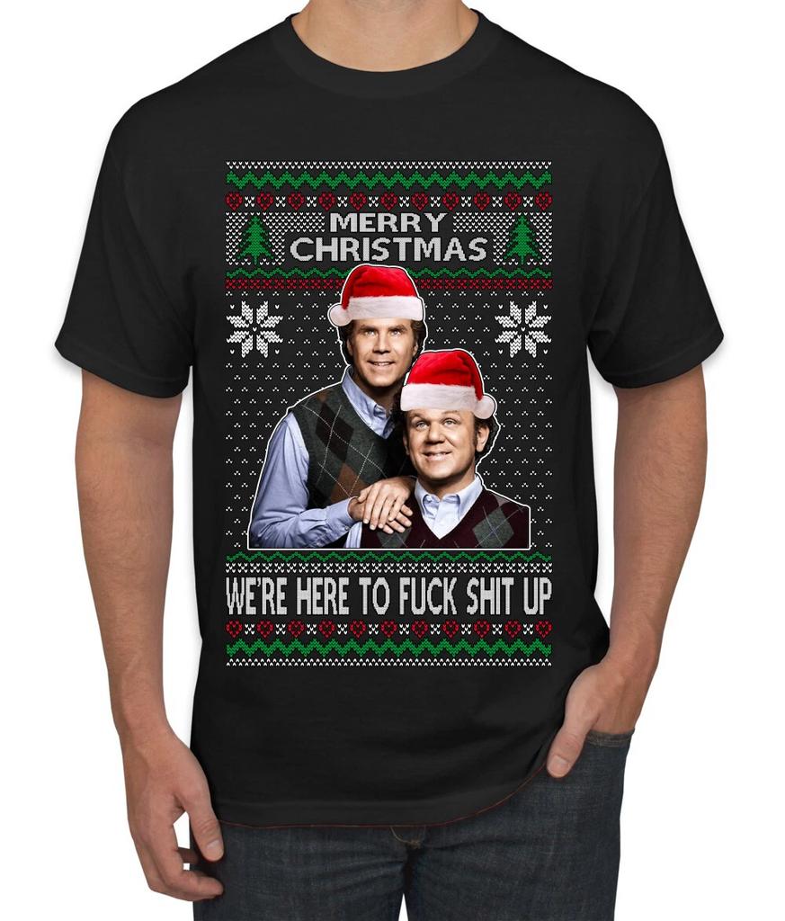 Here To F Stuff Up Step Brothers Holiday Pose Men T- Shirt