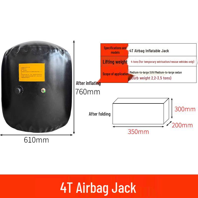 Inflatable Off-Road Airbag Jack - 3T/4T/5T Capacity for Auto Rescue and Repair