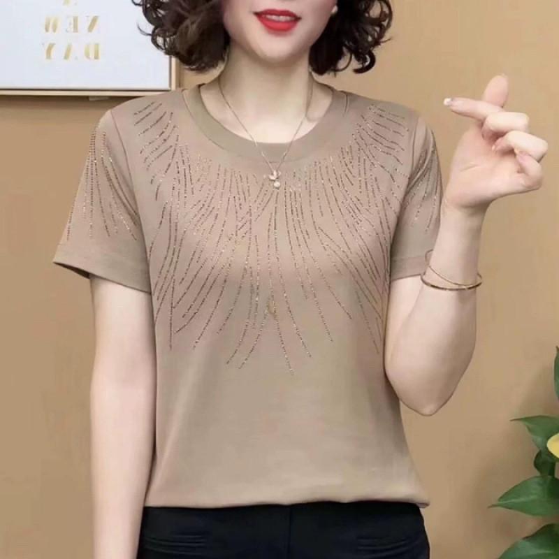 Casual Womens T Shirt With Print And Short Sleeves For Summer Comfort