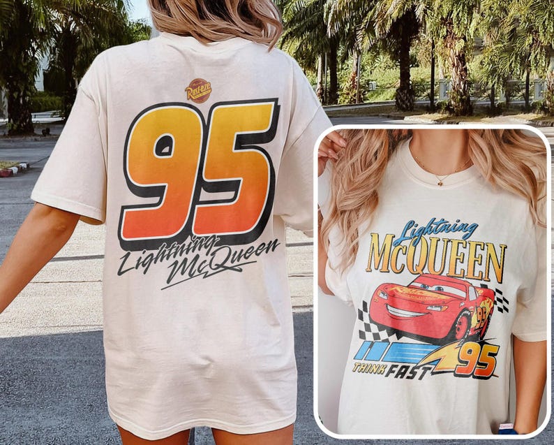 2026 New Sally I Am Flash Car McQueen Graphic Print WoUnisex TShirt Loose Fashion Plus Size Short Sleeve