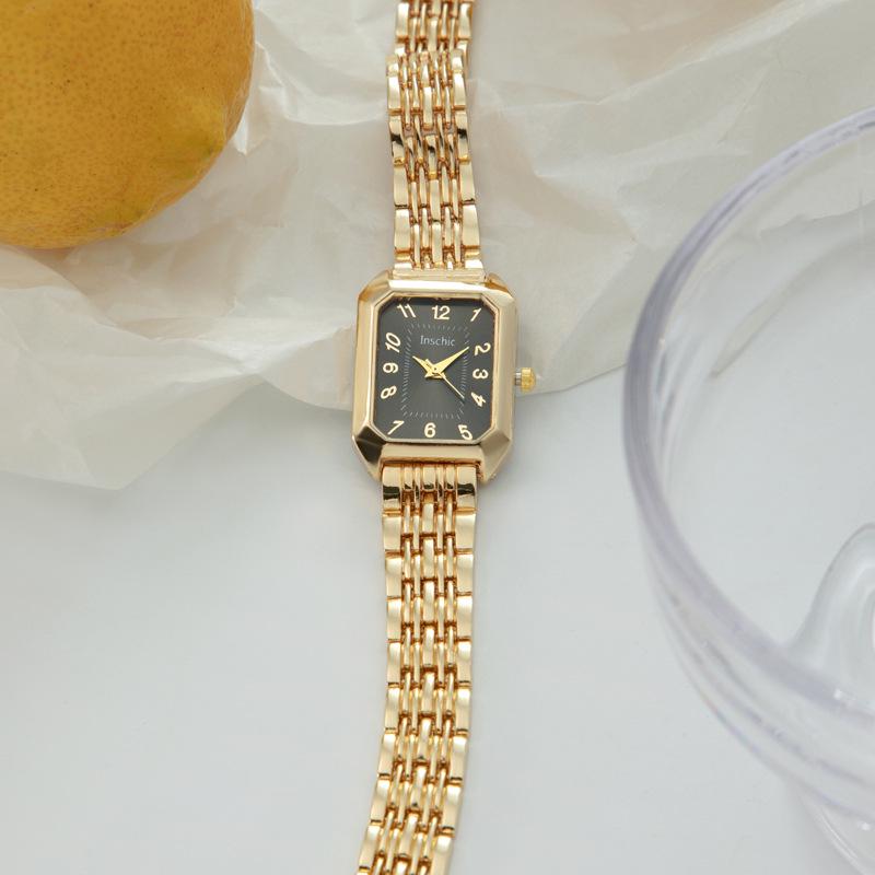 Women's Stylish Stainless Steel Square Bracelet Watch - Light Luxury
