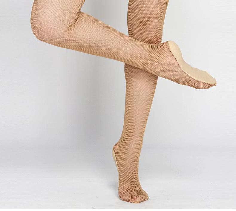 Hard Network Professional Fishnet Tights Women Latin Dance Dress Ladies Ballroom Latin Dance Stockings Elastic Latin Pantyhose M high 155-170cm