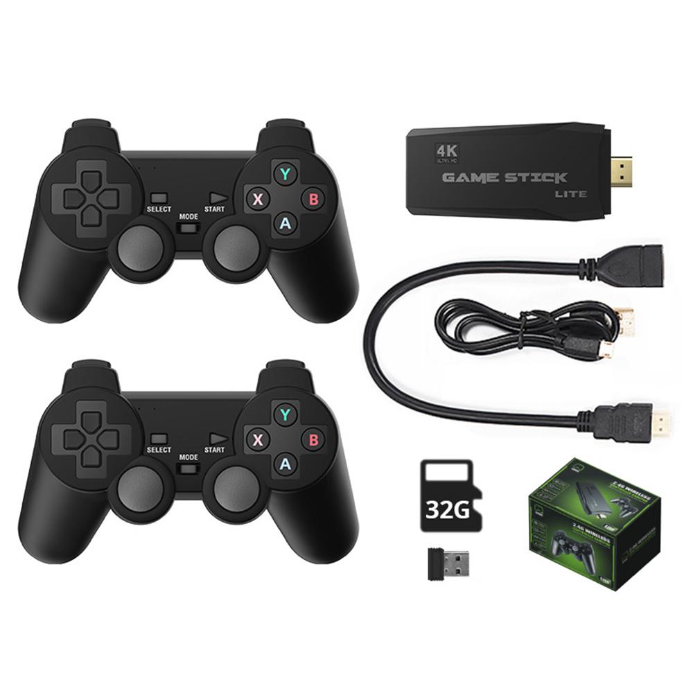 

DATA FROG Y3 Lite Game Stick HD TV видео игровая консоль с 2 беспроводными геймпадами,картой памяти 32G/10000 игр A