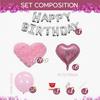 Geburtstagsparty Dekoration Happy Birthday Buchstabenbanner Polyester Ballon Geeignet für Frauen- und Männergeburtstagspartys