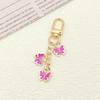 Colorful Butterfly Oil Drip Keychain Pendant for Creative DIY Alloy Earphone Case Packaging Ornaments