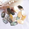 Black Mother of Pearl Yellow Butterfly Shell 19x33mm Four-Hole Slice for DIY Necklace and Clothing Accessories