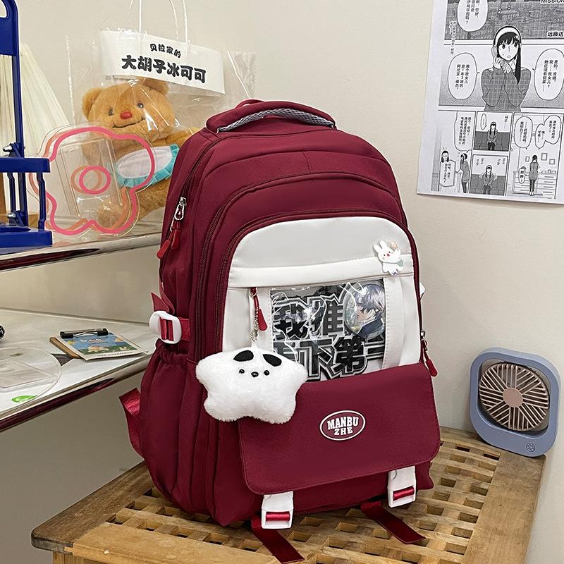 Schoolbag New Japanese Ins High Value Fresh and Sweet Pain Bag Female Junior High School Students Lightweight Large Capacity Backpack