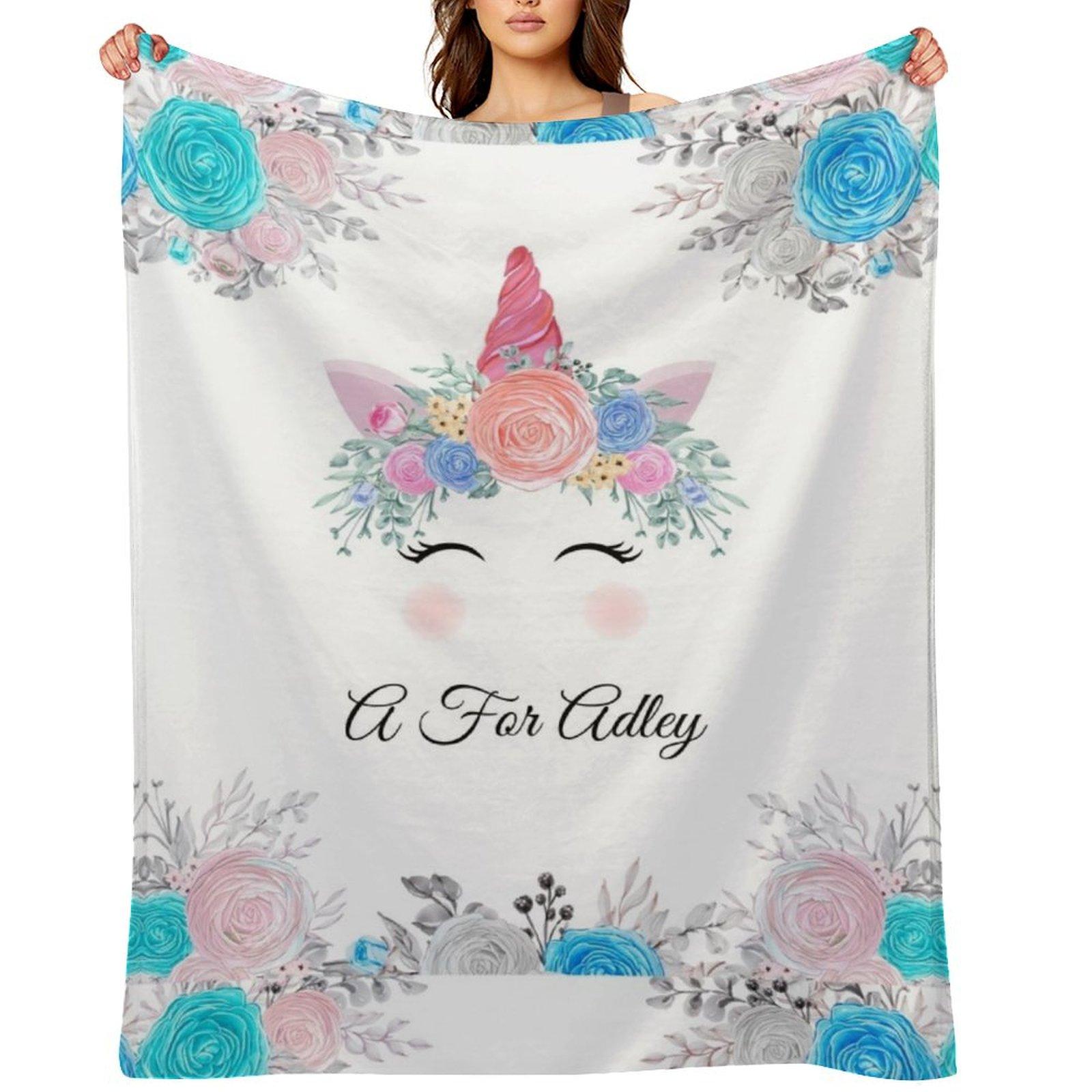 Copy of A For Adley Tshirt - A For Adley Fanart Sticker Throw Blanket Stuffeds Beach Giant Sofa Furrys Blankets 30x40in