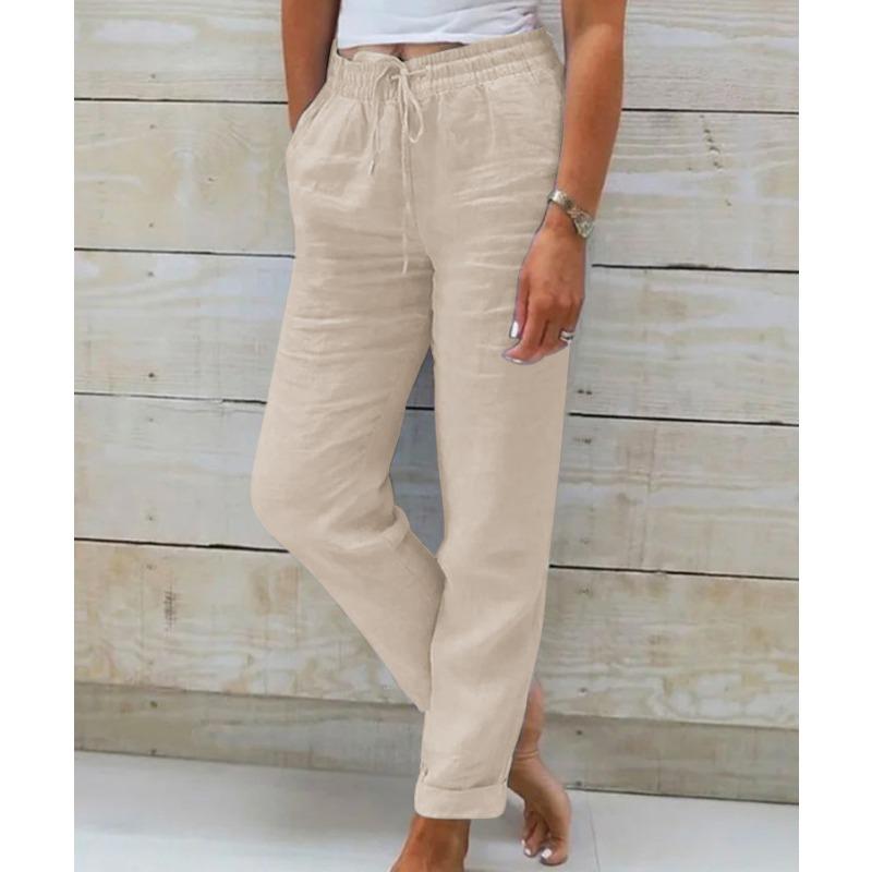 IHUASU Damenmode, lässig, einfarbig, bedruckt, Hosen und Caprihosen