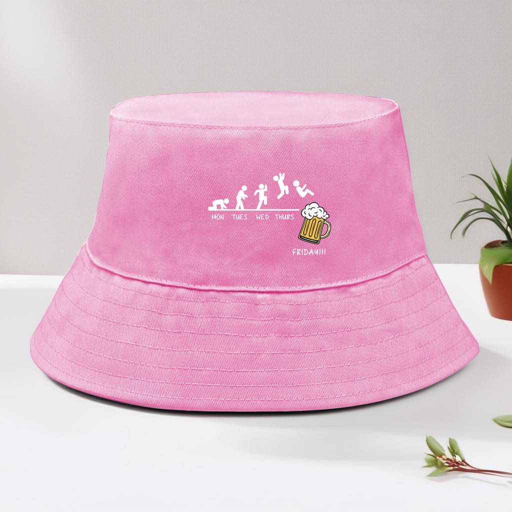 Friday With Beer Bucket Hat Solid Color Sun Hat Soft Summer Autumn Hat Foldable Bucket Hats Perfect For Hiking Beach Hat