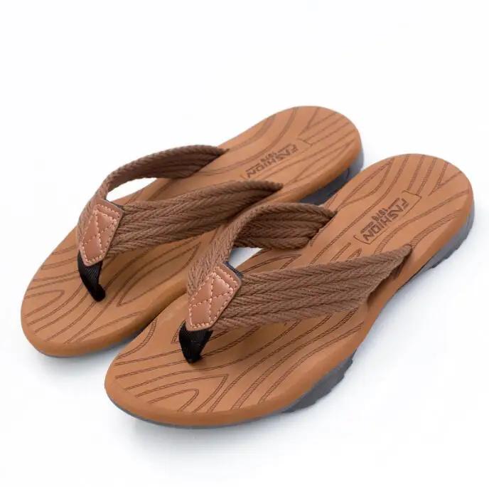 Men Flip Flop Fashion Mens Sandals Outdoor Soft Summer Slippers Size 39-46 Non-slip Outside Wear Thick Bottom Beach Shoes Slides
