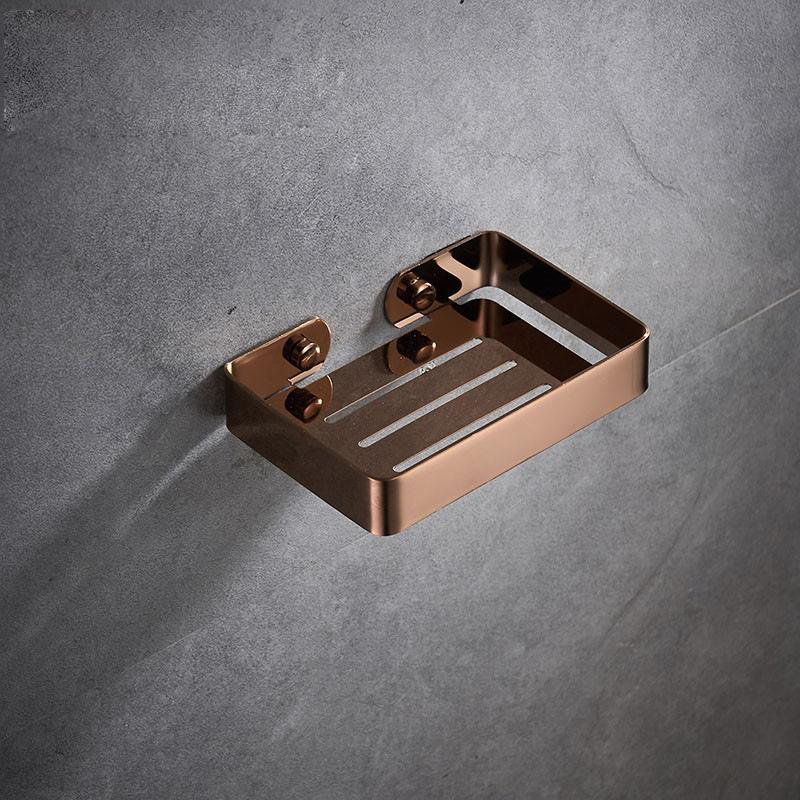 Seifenhalter Wandmontiert Einlagig Edelstahl Golden Organizer Regale Für Badezimmer Doppelbox Seifenhalter Regal
