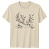 Grow Wild And Free Unisexs TShirt Floral Illustration Art Botanical Nature