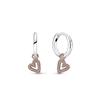 Circle Earrings Zircon Heart Earrings 100% S925 Pure Silver Women's Earrings Jewelry Suitable For Valentine's Day Gifts