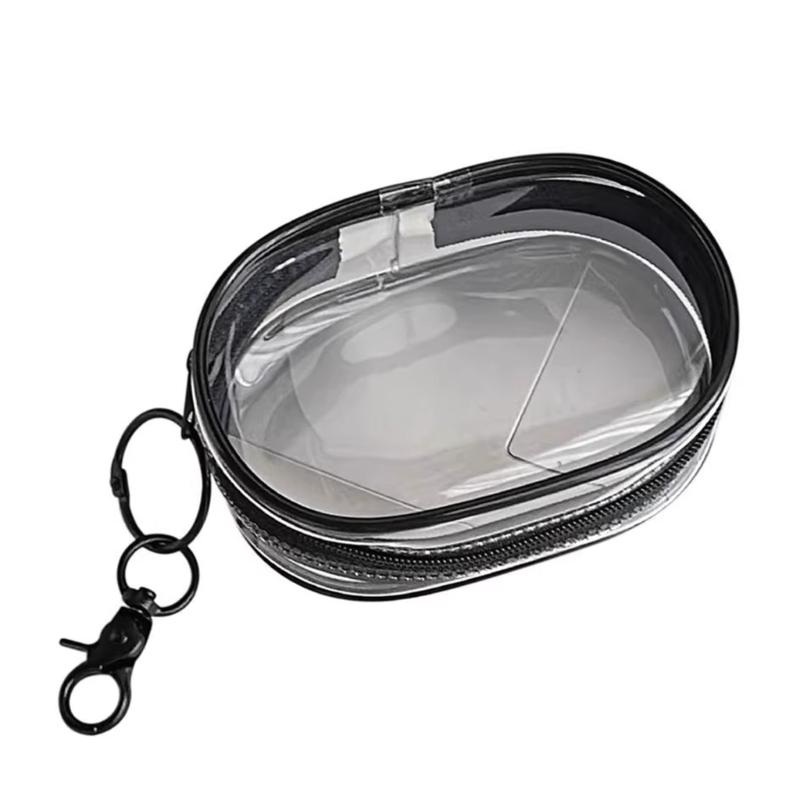 

Портативные прозрачные чехлы для хранения электроники с несколькими отделениями для зарядных проводов, наушников, электронных аксессуаров чёрный