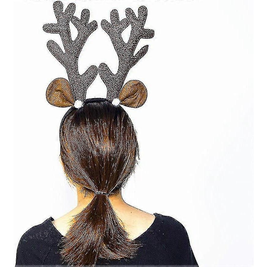 1pcs Christmas Headband Hair Accessories Deer Ears For Kids Adults Xmas Xmas Hair Band Clasp Headwear, K.