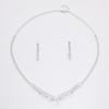 Light Luxury Zircon Bare Diamonds Bridal Jewelry Two-Piece Set Wedding Accessories Earrings Necklace Set Jewelry Spring