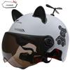 Certified Electric Bike Helmet with Sun Protection, Cute & Universal Half Helmet for Men and Women, All-Season Cycling Safety.