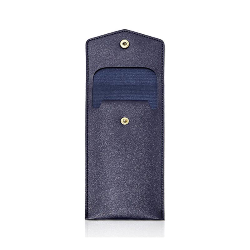 Pencilcase Faux Leather Large Capacity Multi-Slot Pouch - Pure Color Stationery Organizer / Pen Protective Case