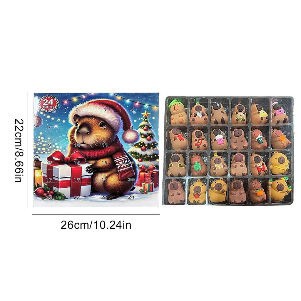 Capybara Advent Calendar 2025 Cute Capybara Christmas Ornaments Christmas Advent Calendar Xmas Countdown Calendar Gifts for Kids