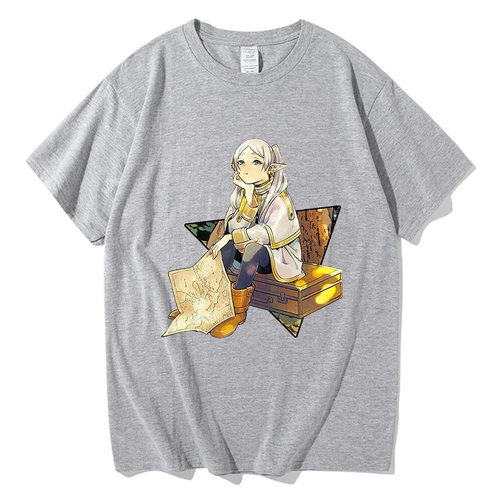 Tričko Frieren Beyond Journey's End Móda Unisex Harajuku Kawaii Sousou No Frieren Tričko Unisex Anime Unisexga Bavlněná trička Unisex